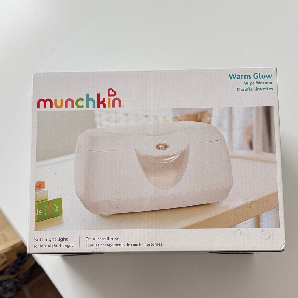 Munchkin Soft White Wipe Warmer with Night Light